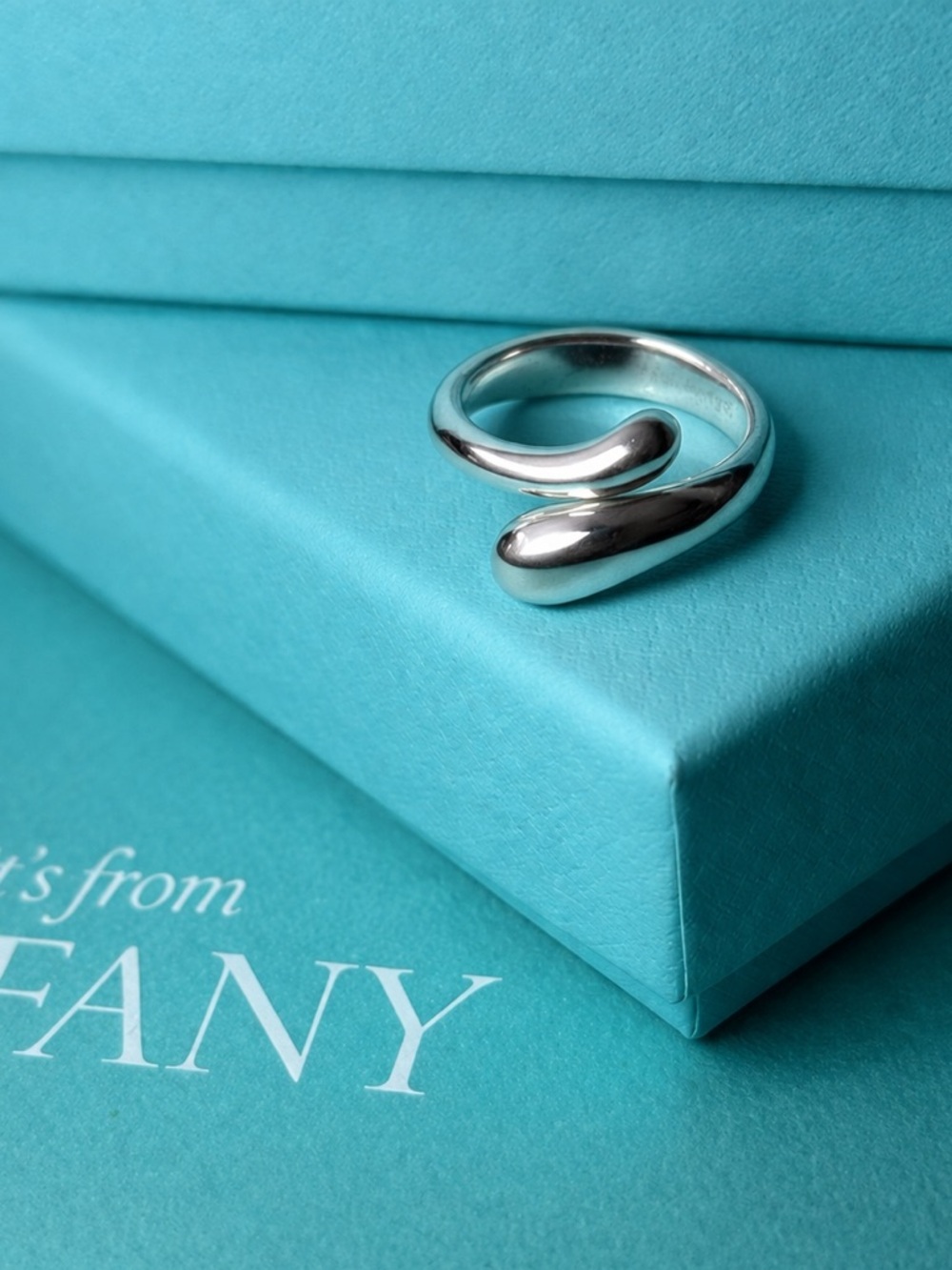 Authentic Tiffany & Co Elsa Peretti Teardrop Ring Size 7